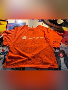 Champion Bright Orange Crewneck Tee
